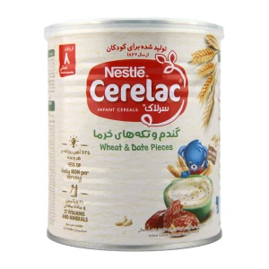 سرلاک گندم و تکه خرما همراه شیر نستله 400 گرم